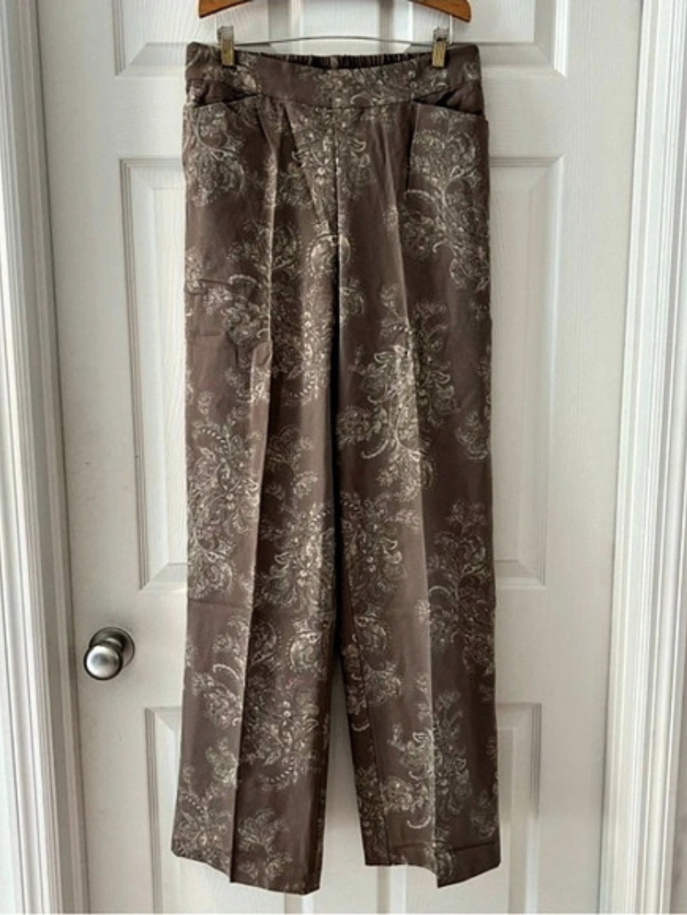 Isaac Mizrahi Live! Regular Printed 24/7 Wide Leg Pants Paisley Wide Leg Pants